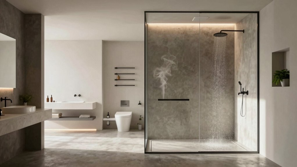 seamless spacious shower zones