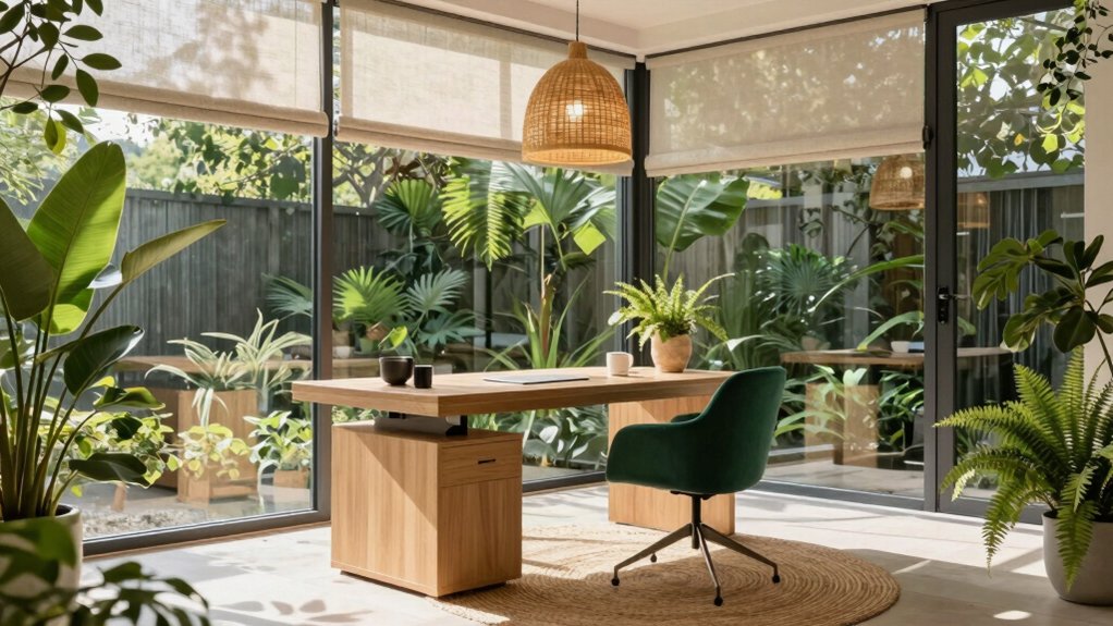 stylish garden office decor