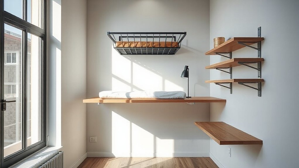 minimalist floating wall furniture