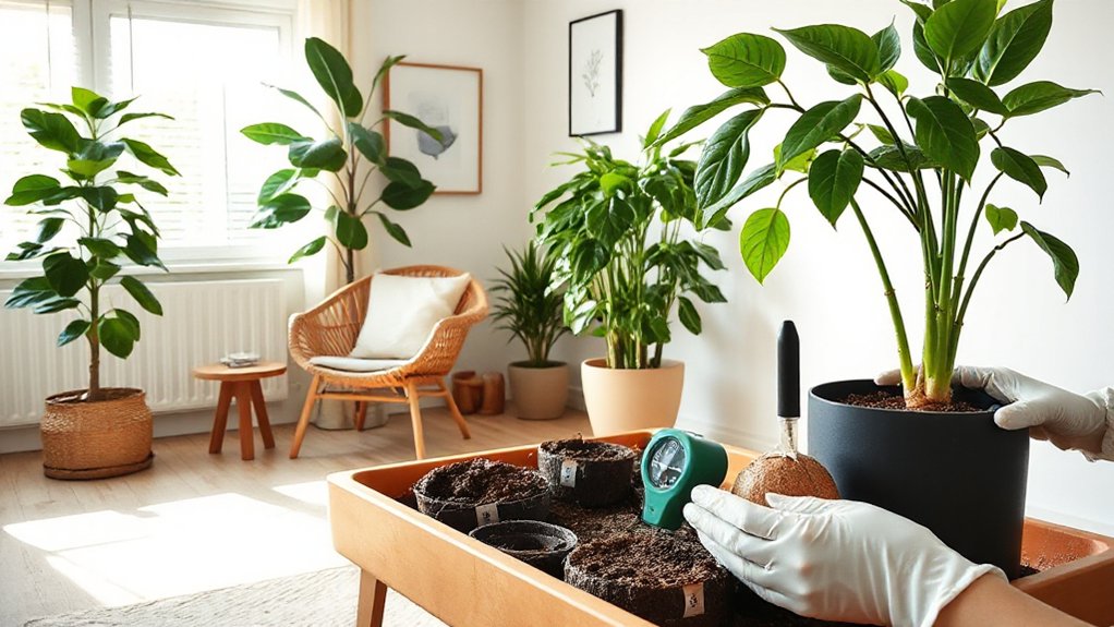 set up drainage and nutrients