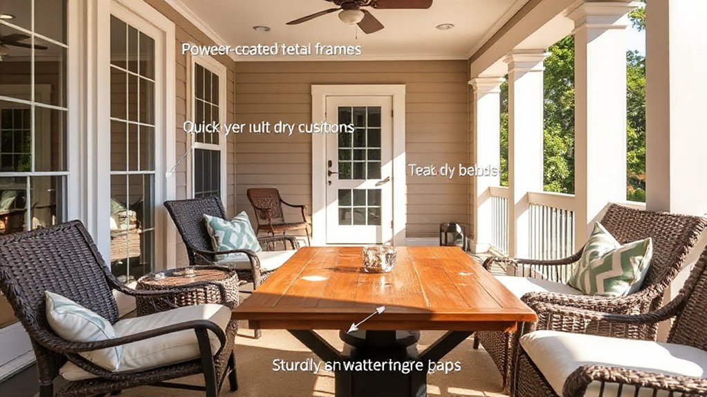 weatherproof materials and finishes