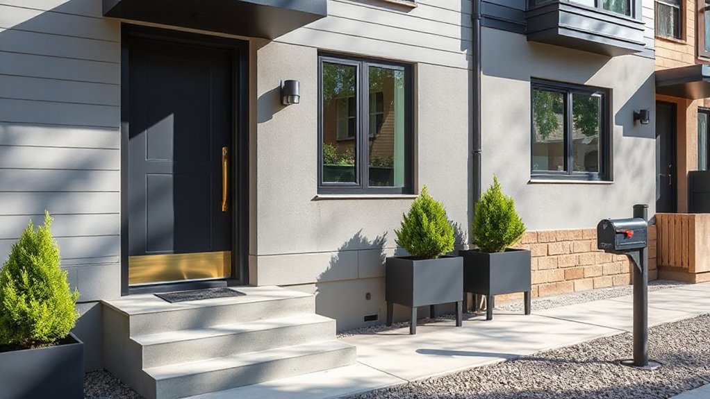 contemporary townhouse exterior upgrades