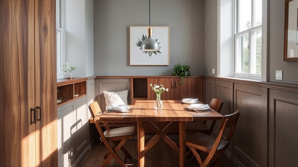 flexible townhouse dining area