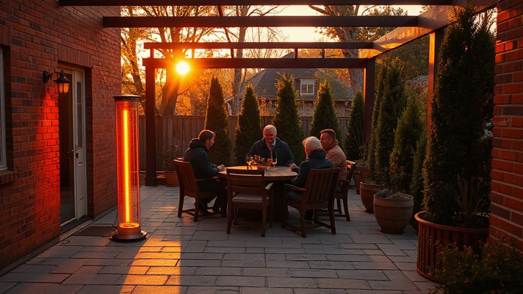 infrared heats instantly outdoors