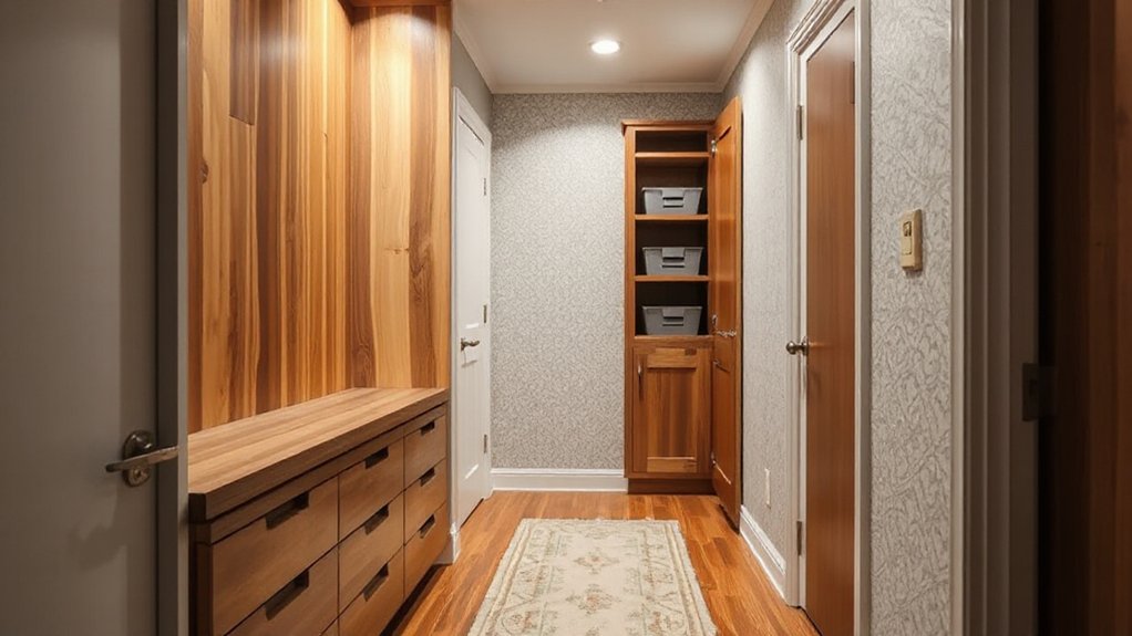 maximize narrow hallway storage