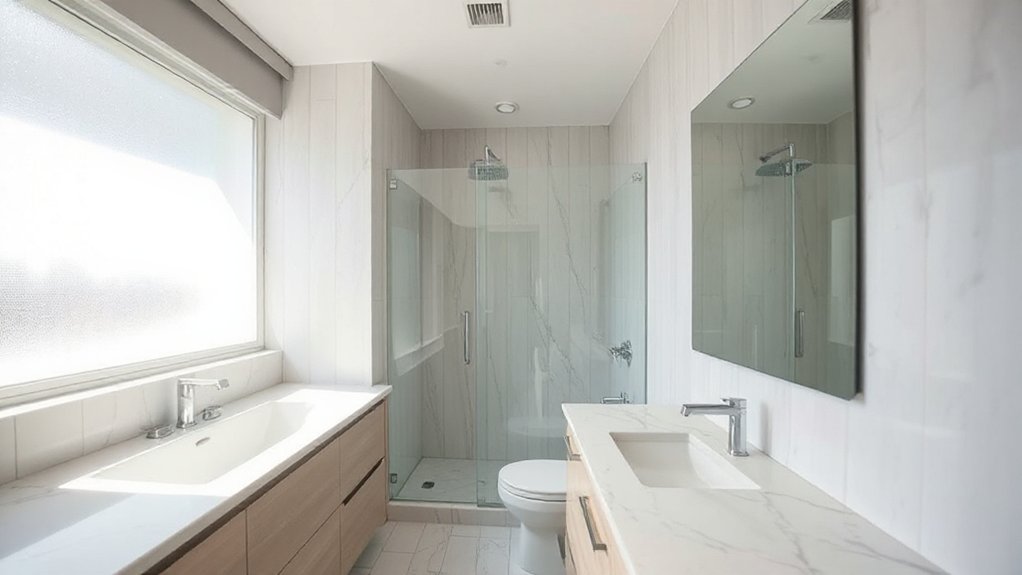 maximize small bathroom space