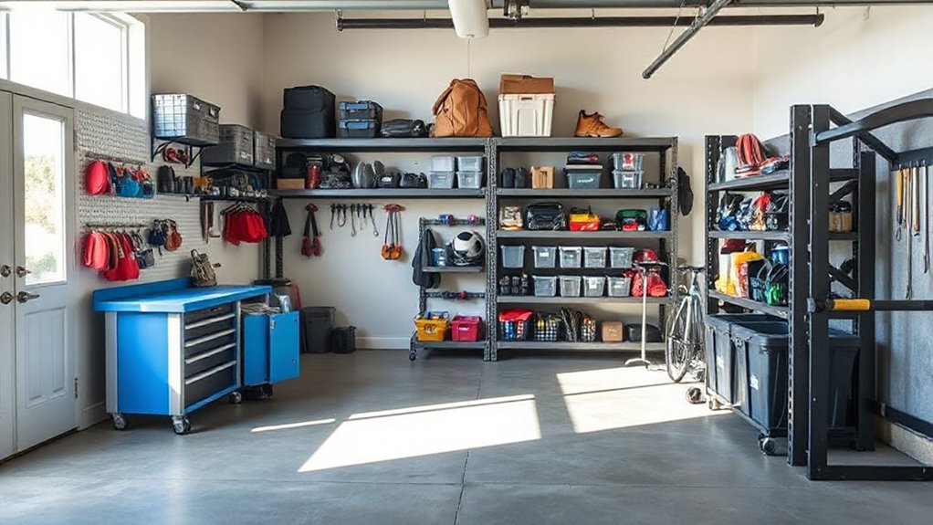 organized flexible garage storage