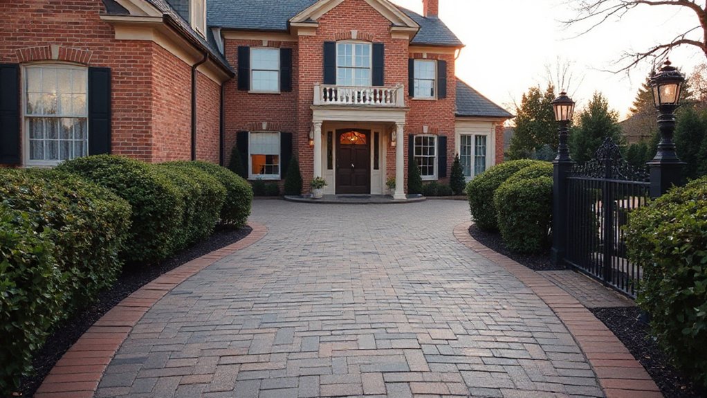 traditional home driveway designs
