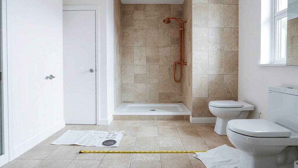 bathroom layout and plumbing considerations
