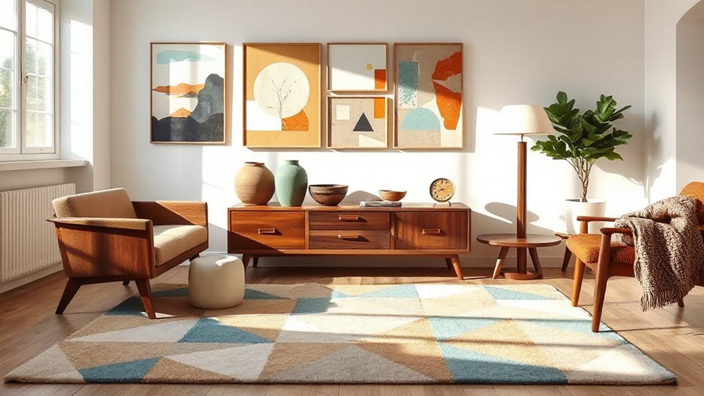 curated mid century accents