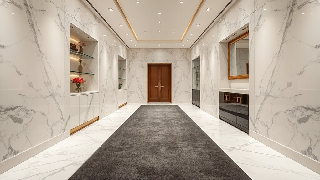 elegant concealed hallway storage