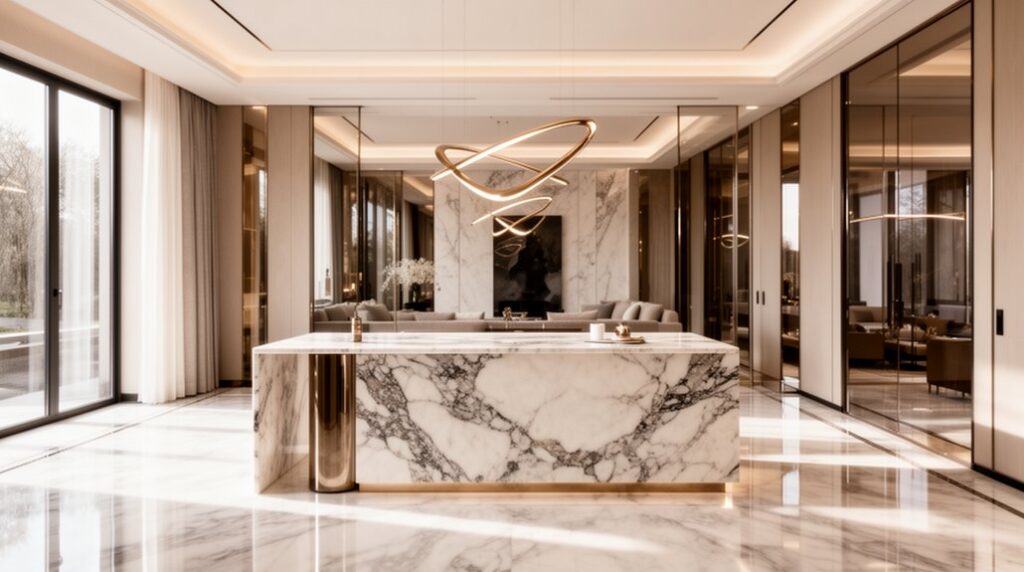 elegant polished stone accents