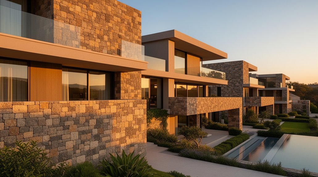 elegant stonework villas
