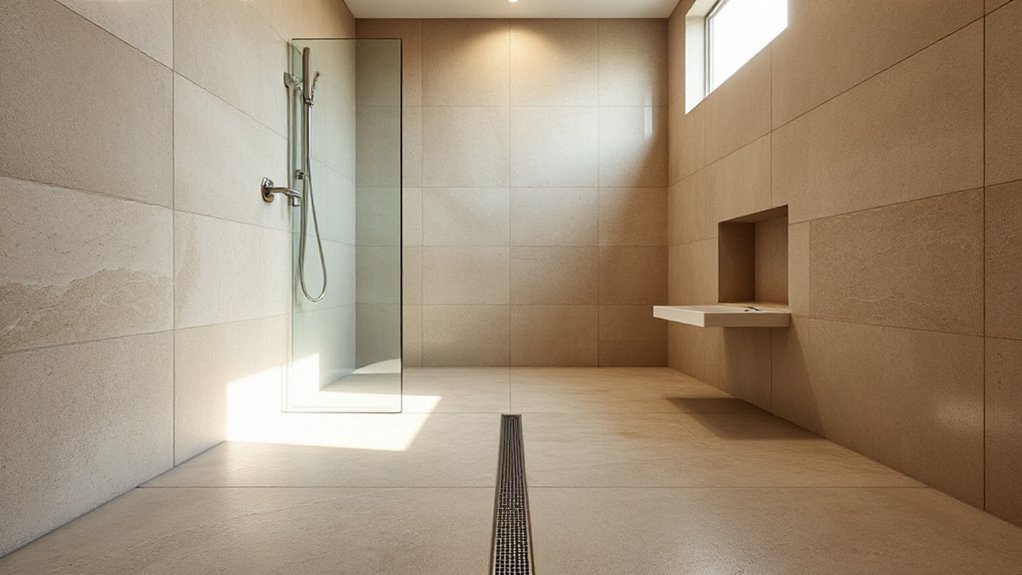 floor slope and drain type