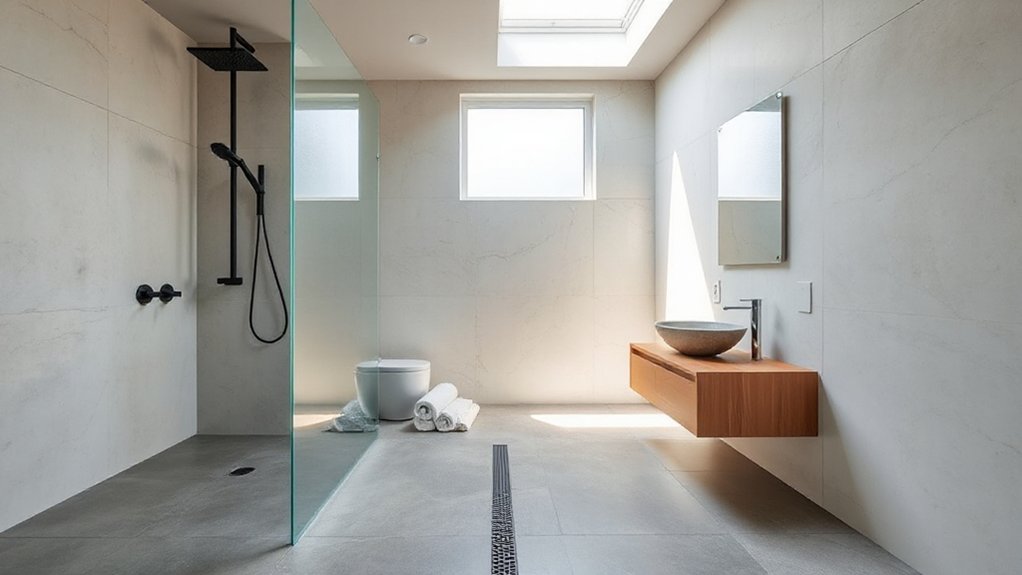 fully waterproofed bathroom zone
