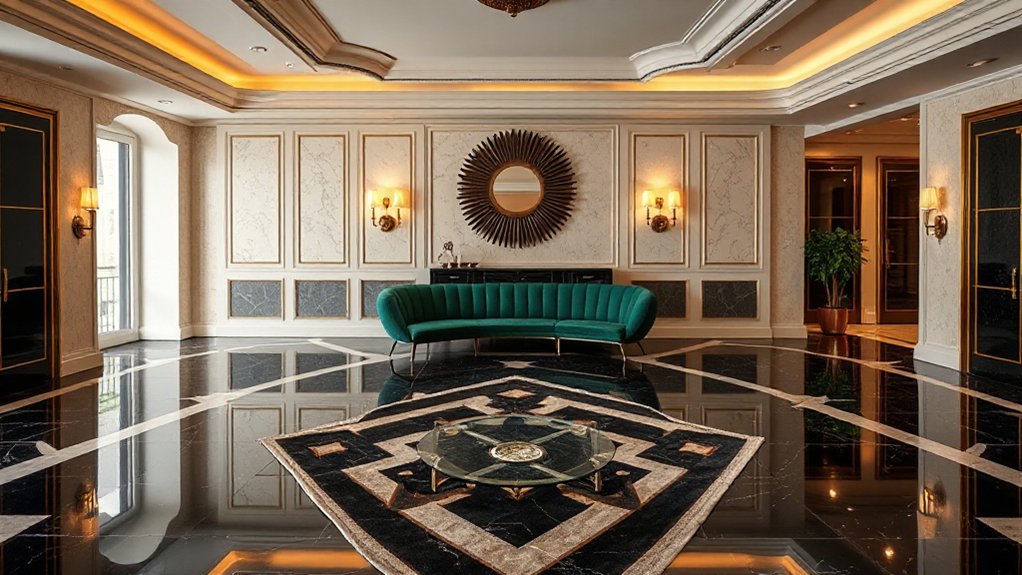geometric luxury with bold contrast