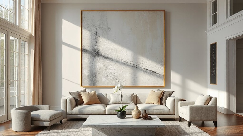 large art enhances space