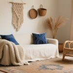 layered boho textured decor