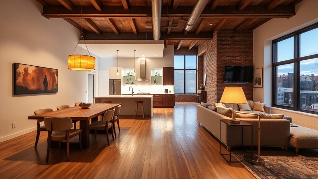 lighting defines distinct zones