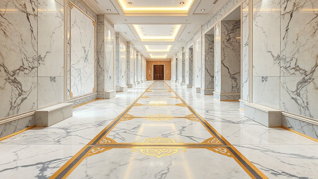 luxury marble flooring design