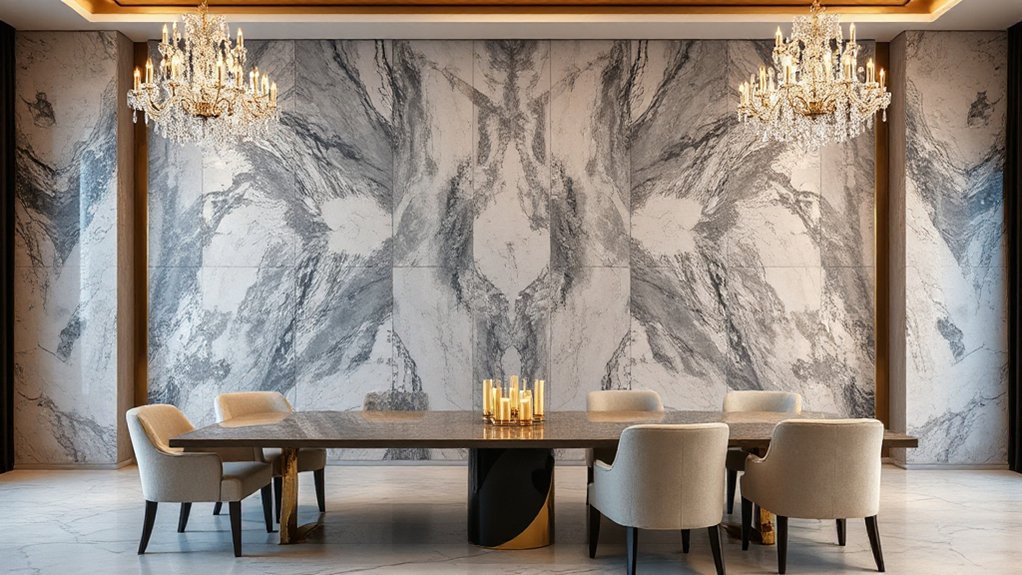marble veining enhances elegance