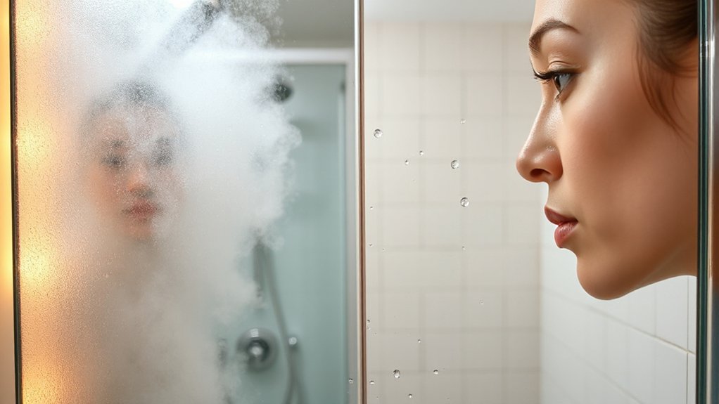 mirror fogging due to condensation
