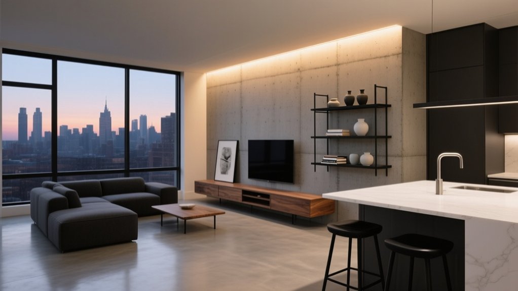modern minimalist cityscape