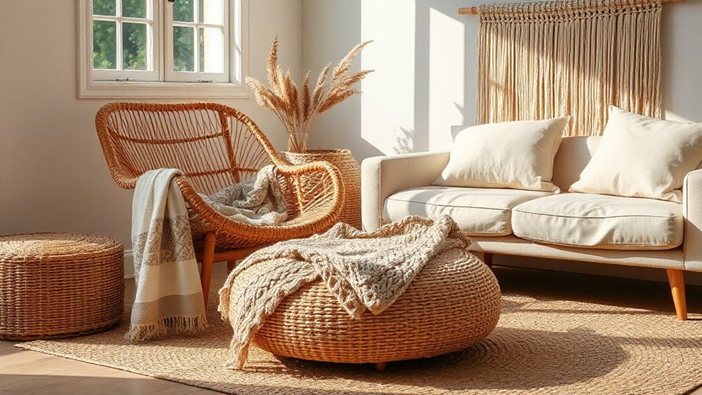 natural fibers create textured warmth