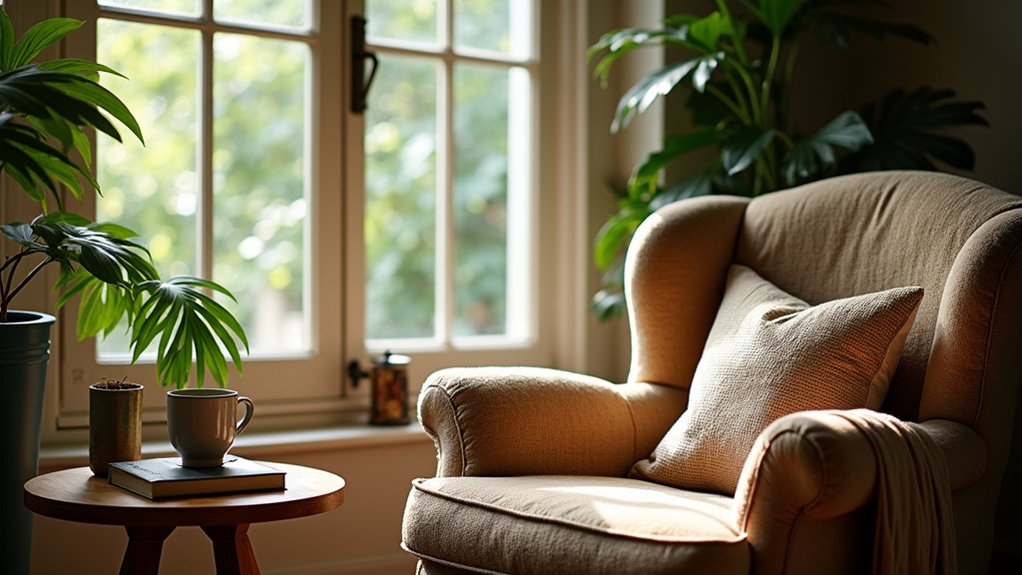 nature inspired reading space