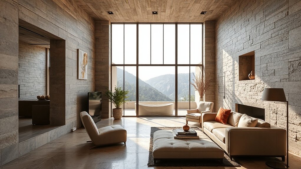 textured warm luminous interiors