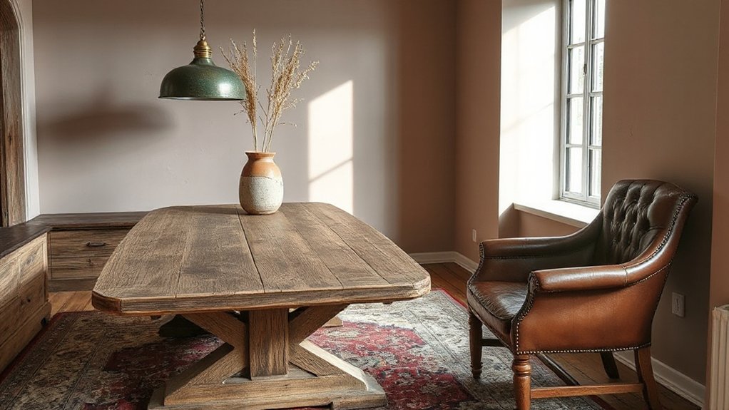 warm neutrals and muted metals